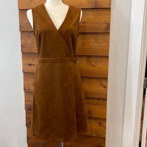 Brown suede dress